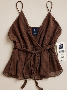 NWT VINTAGE GAP Y2K Deadstock Summer 2005 Archive Tie Detail Camisole Wrap Top